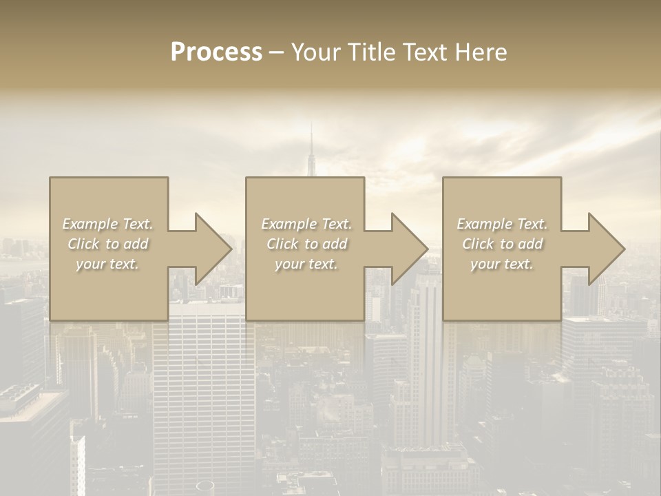 View Cityscape Manhattan PowerPoint Template