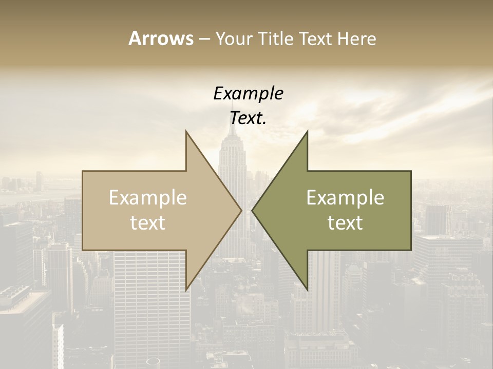 View Cityscape Manhattan PowerPoint Template