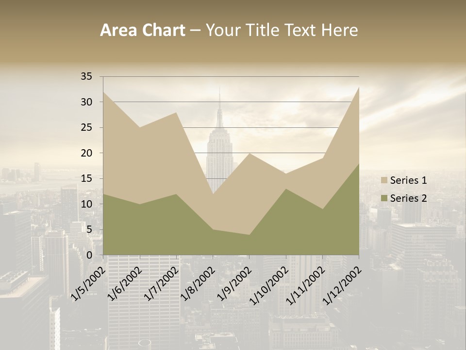 View Cityscape Manhattan PowerPoint Template