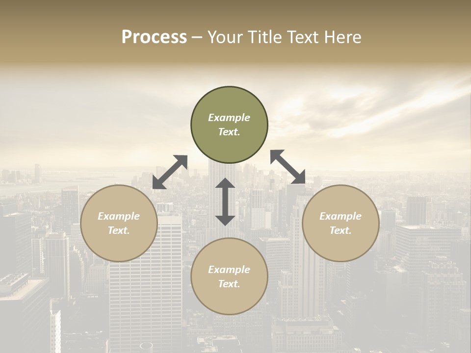 View Cityscape Manhattan PowerPoint Template