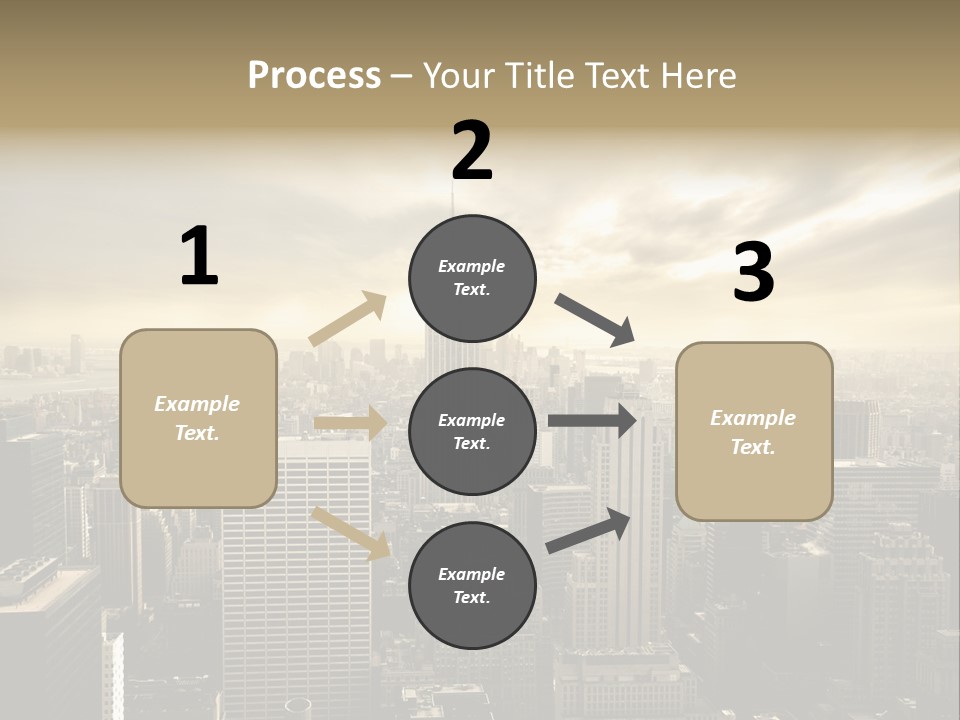 View Cityscape Manhattan PowerPoint Template