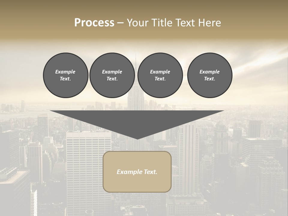View Cityscape Manhattan PowerPoint Template