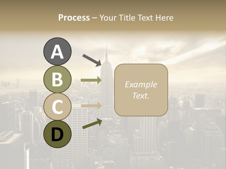 View Cityscape Manhattan PowerPoint Template