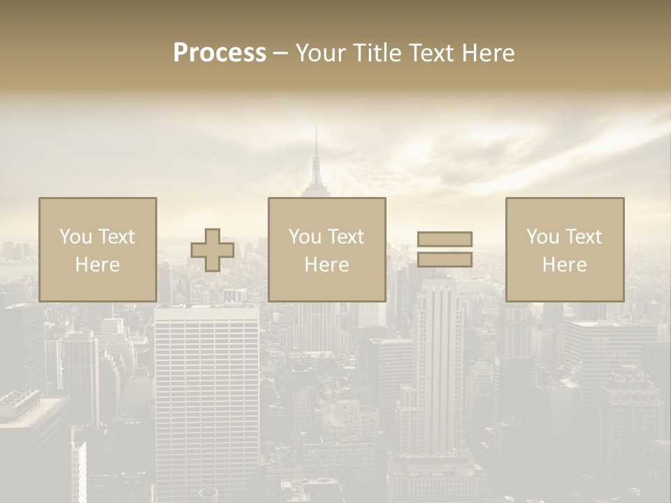 View Cityscape Manhattan PowerPoint Template