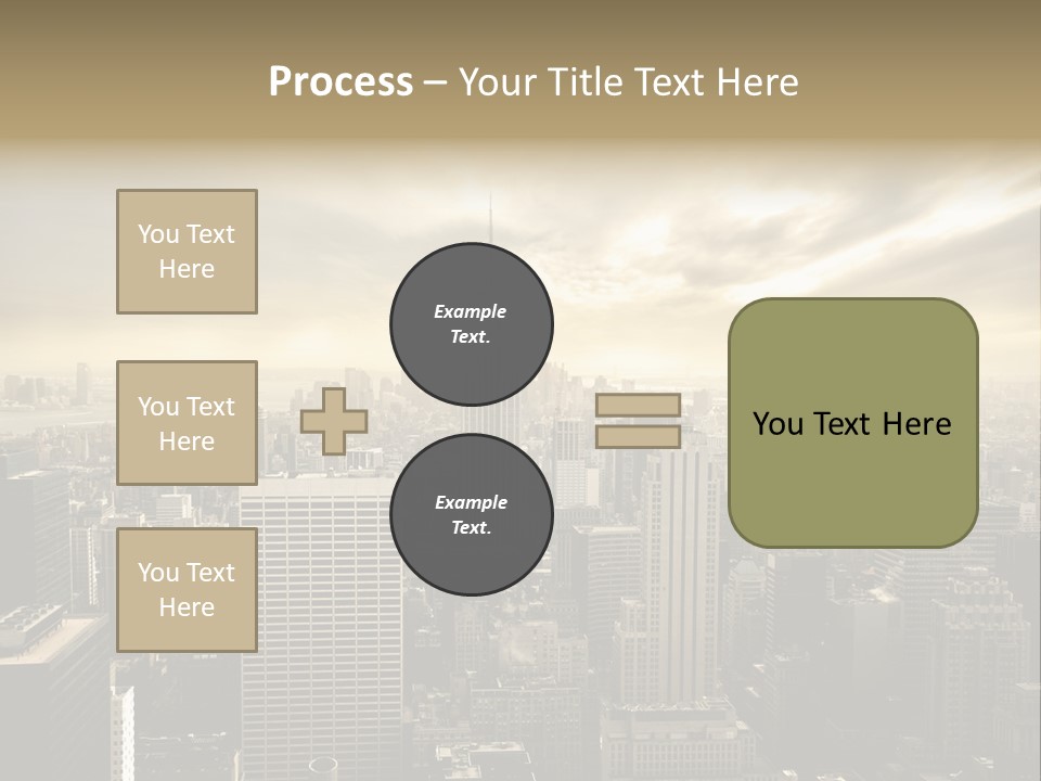 View Cityscape Manhattan PowerPoint Template