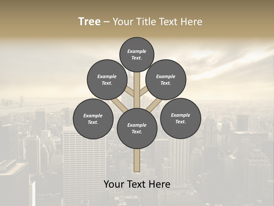 View Cityscape Manhattan PowerPoint Template