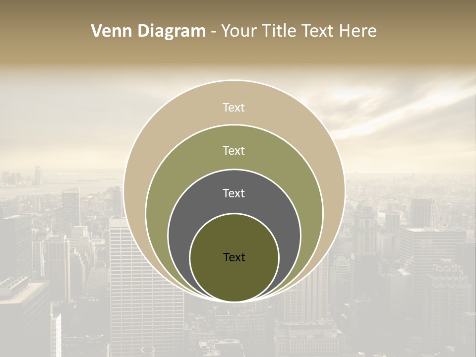 View Cityscape Manhattan PowerPoint Template