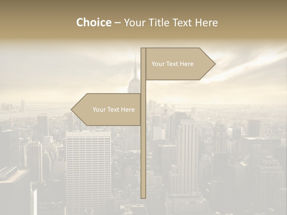 View Cityscape Manhattan PowerPoint Template