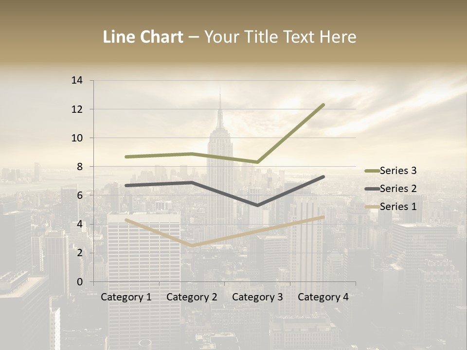 View Cityscape Manhattan PowerPoint Template