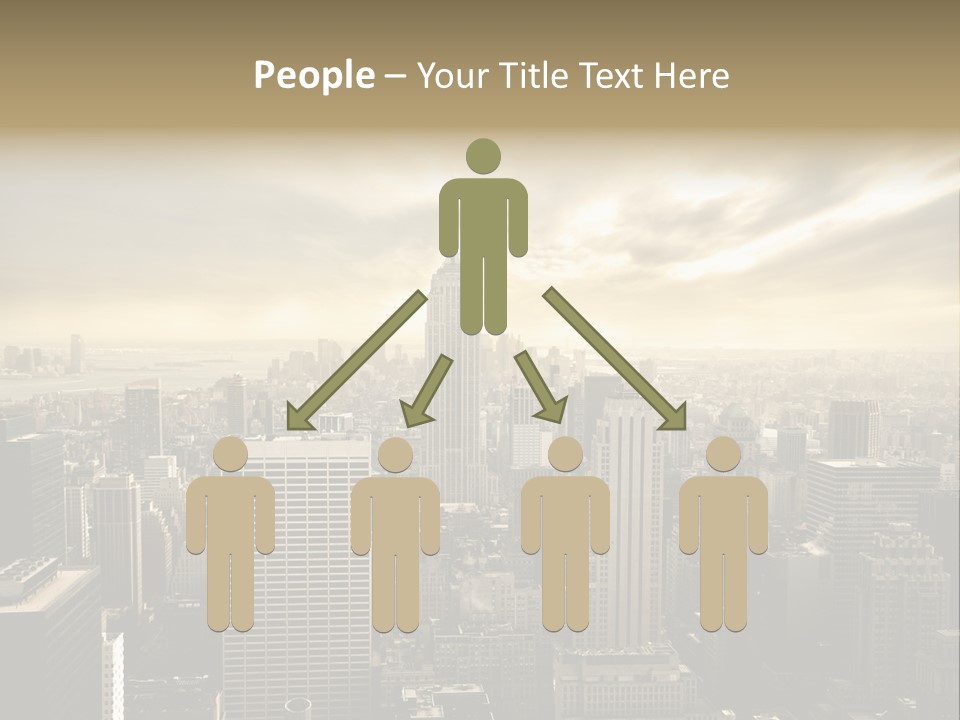 View Cityscape Manhattan PowerPoint Template