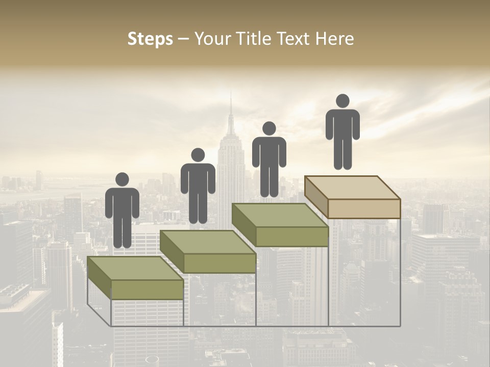 View Cityscape Manhattan PowerPoint Template