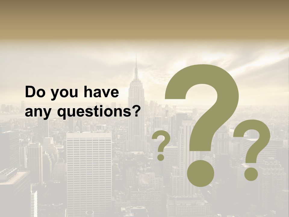 View Cityscape Manhattan PowerPoint Template