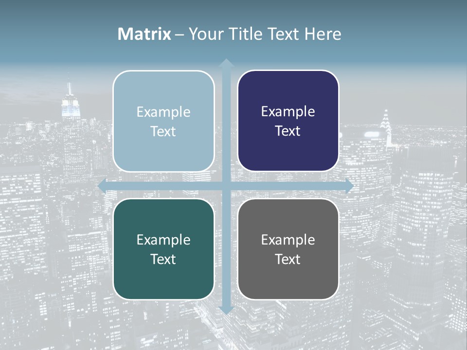 Toning Cloudy Skyline PowerPoint Template