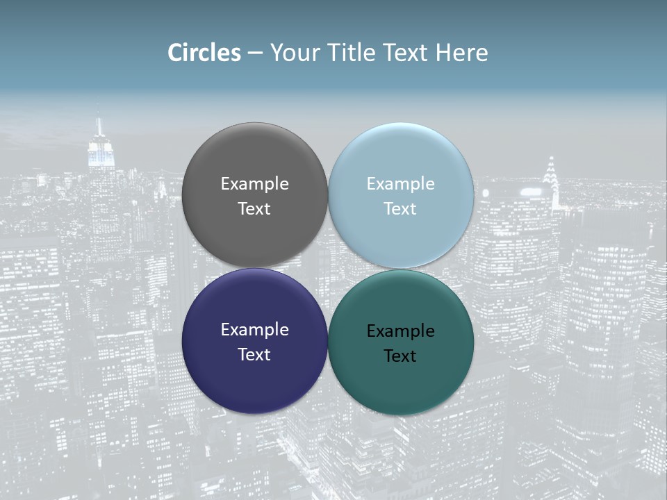 Toning Cloudy Skyline PowerPoint Template