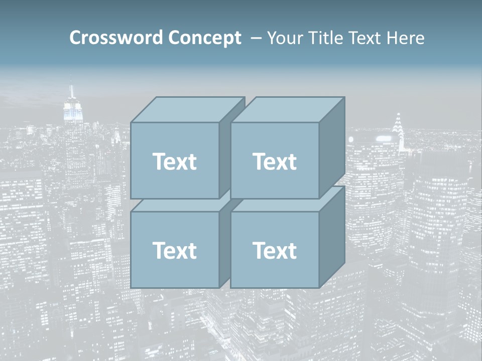 Toning Cloudy Skyline PowerPoint Template