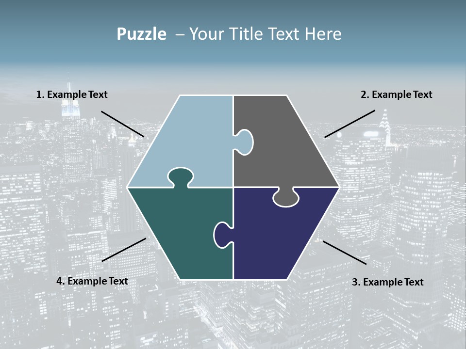 Toning Cloudy Skyline PowerPoint Template