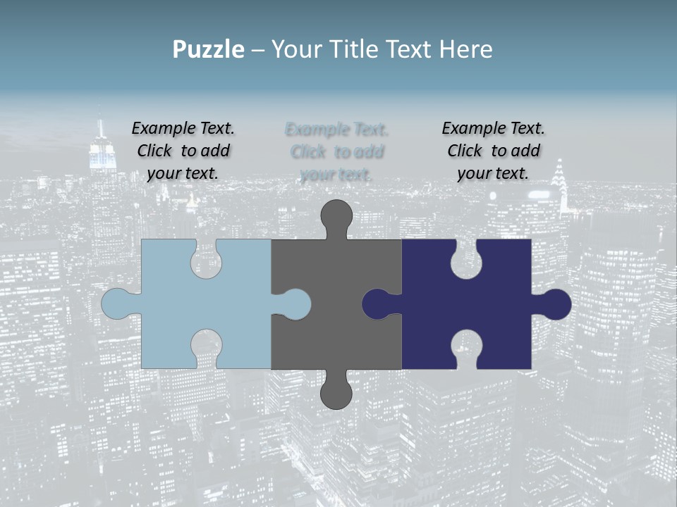 Toning Cloudy Skyline PowerPoint Template