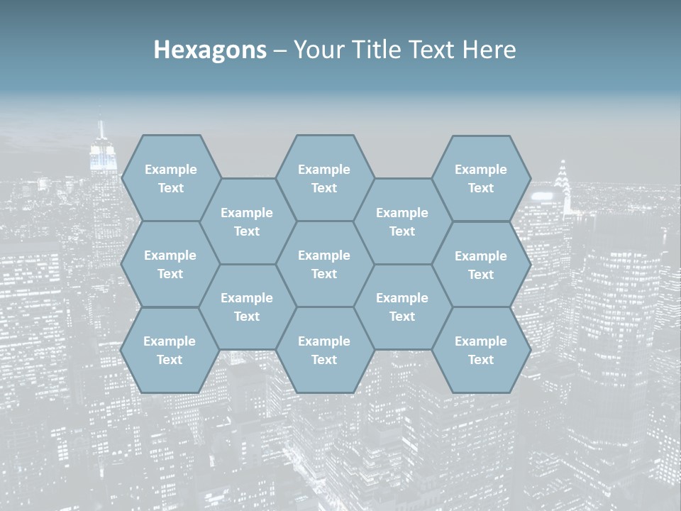 Toning Cloudy Skyline PowerPoint Template