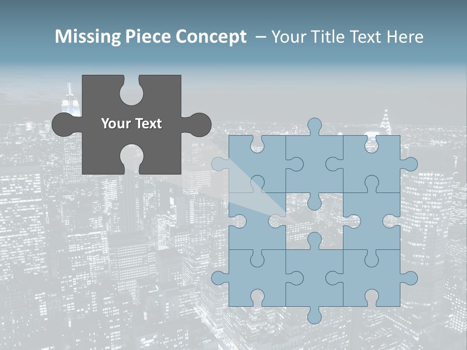 Toning Cloudy Skyline PowerPoint Template