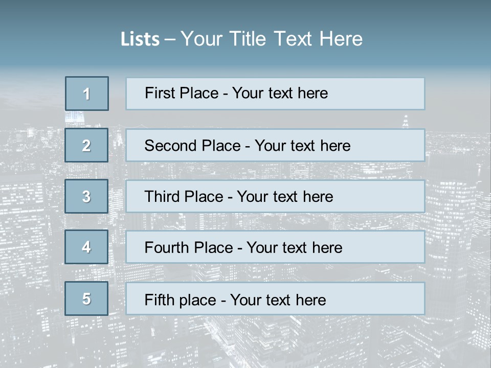 Toning Cloudy Skyline PowerPoint Template