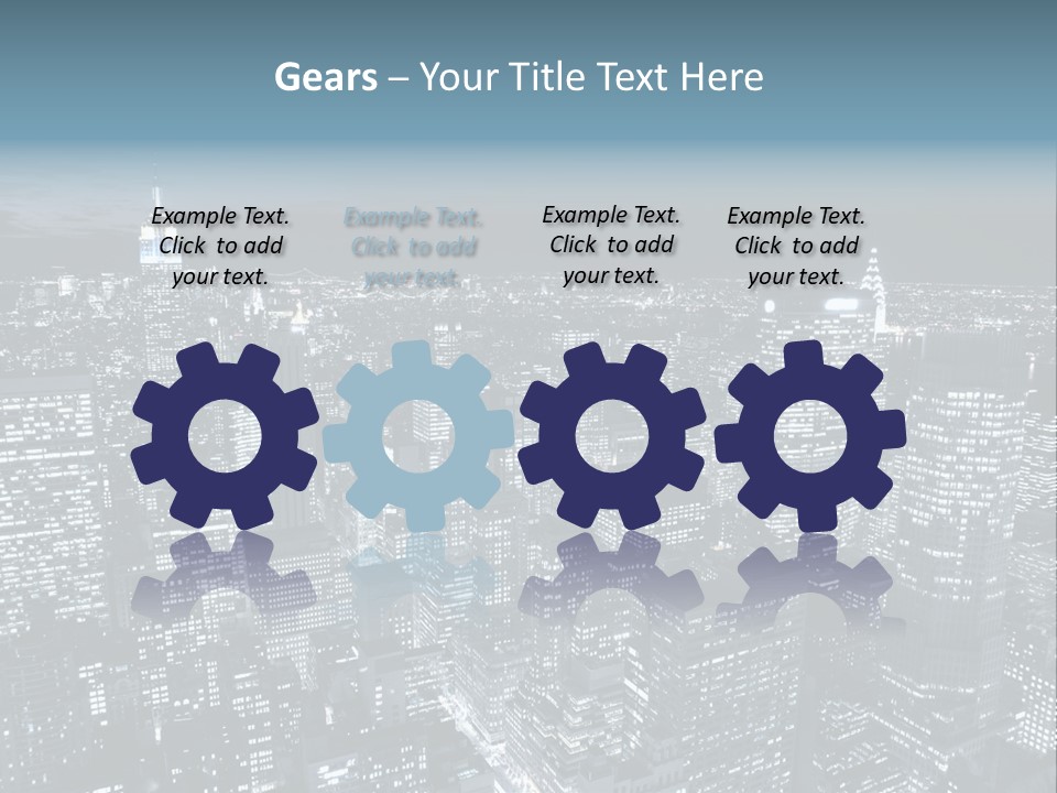 Toning Cloudy Skyline PowerPoint Template