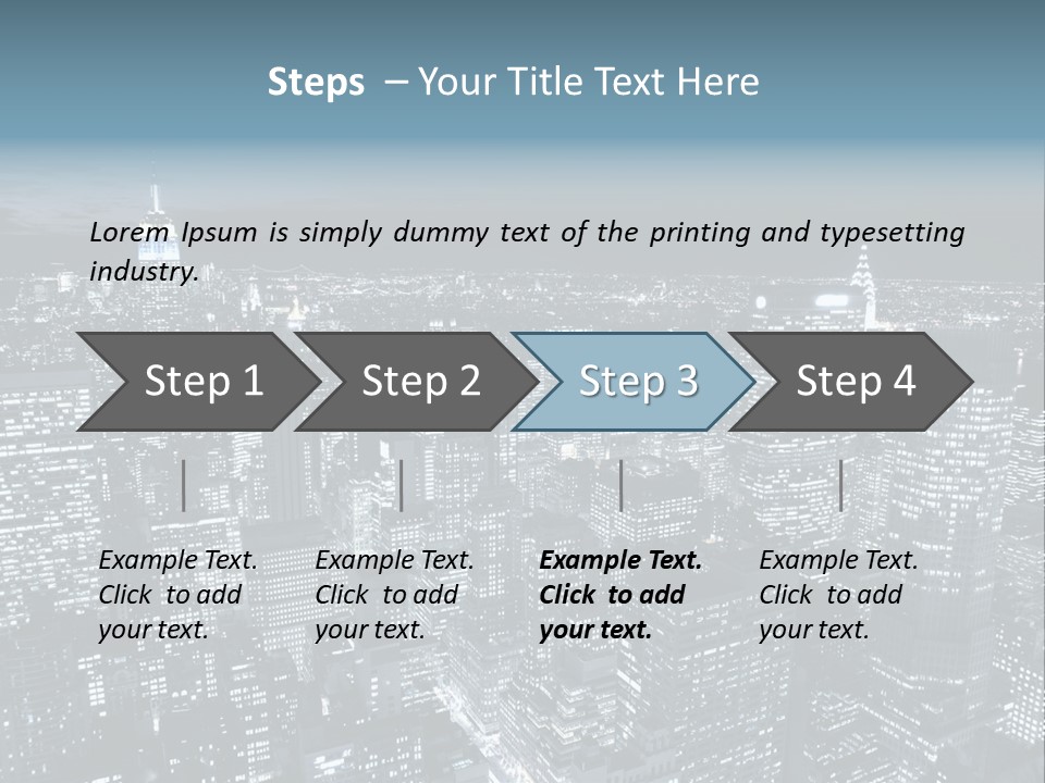 Toning Cloudy Skyline PowerPoint Template