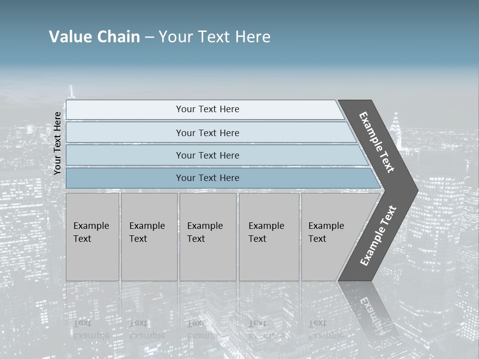 Toning Cloudy Skyline PowerPoint Template
