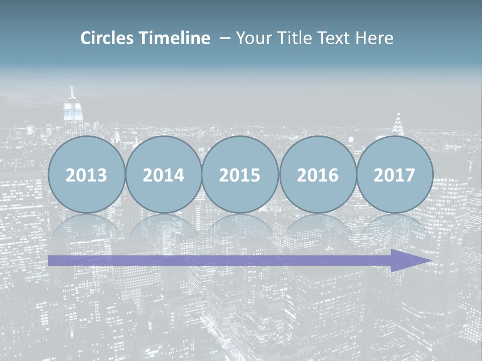 Toning Cloudy Skyline PowerPoint Template