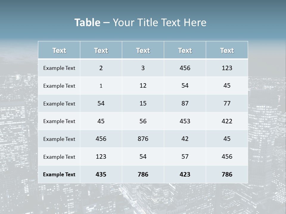 Toning Cloudy Skyline PowerPoint Template