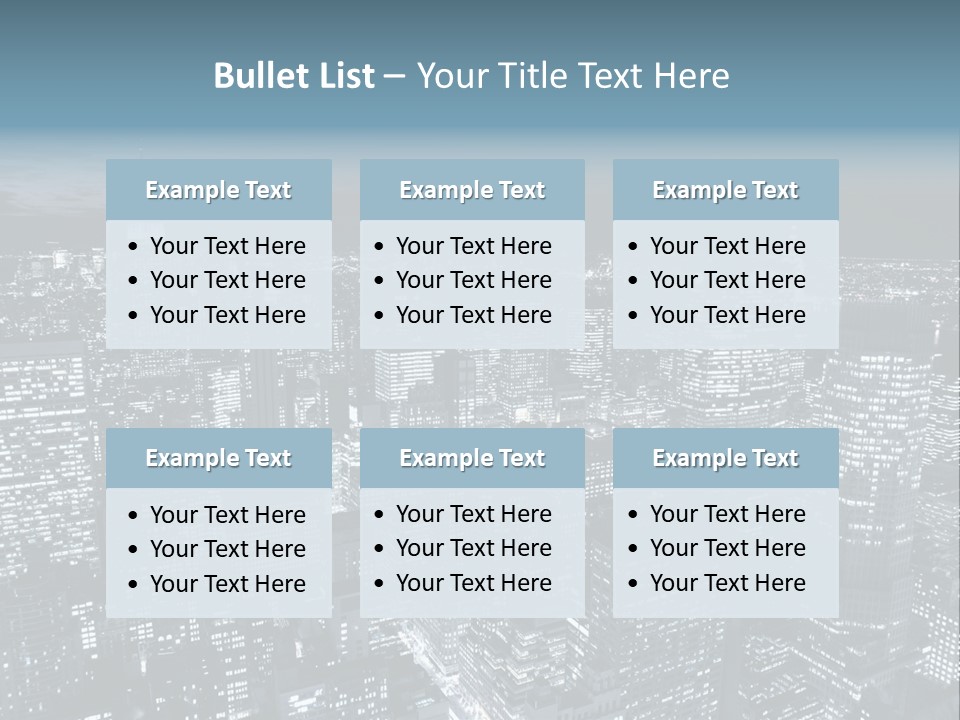 Toning Cloudy Skyline PowerPoint Template
