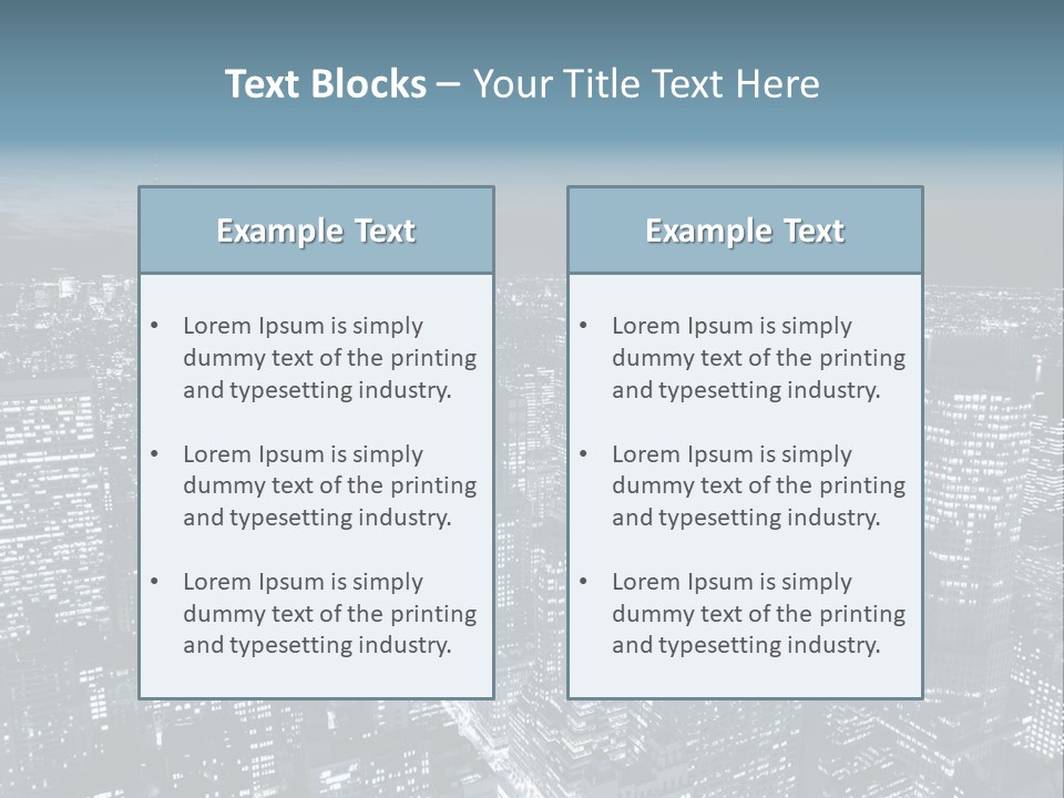 Toning Cloudy Skyline PowerPoint Template
