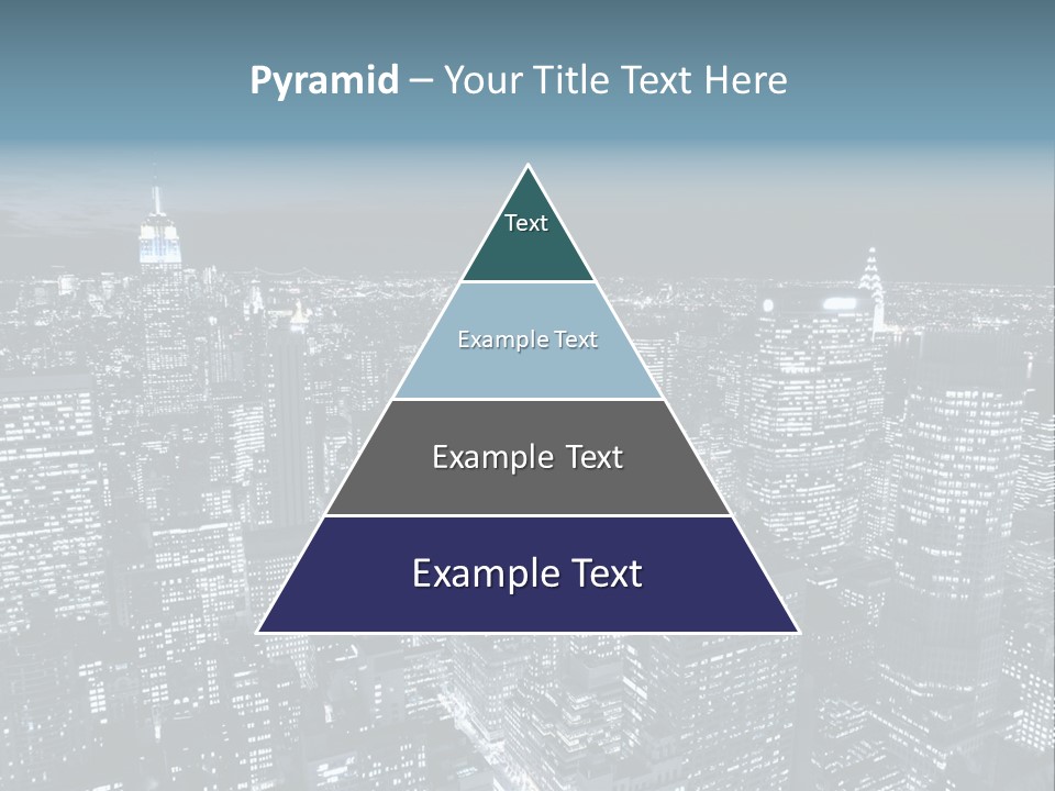 Toning Cloudy Skyline PowerPoint Template