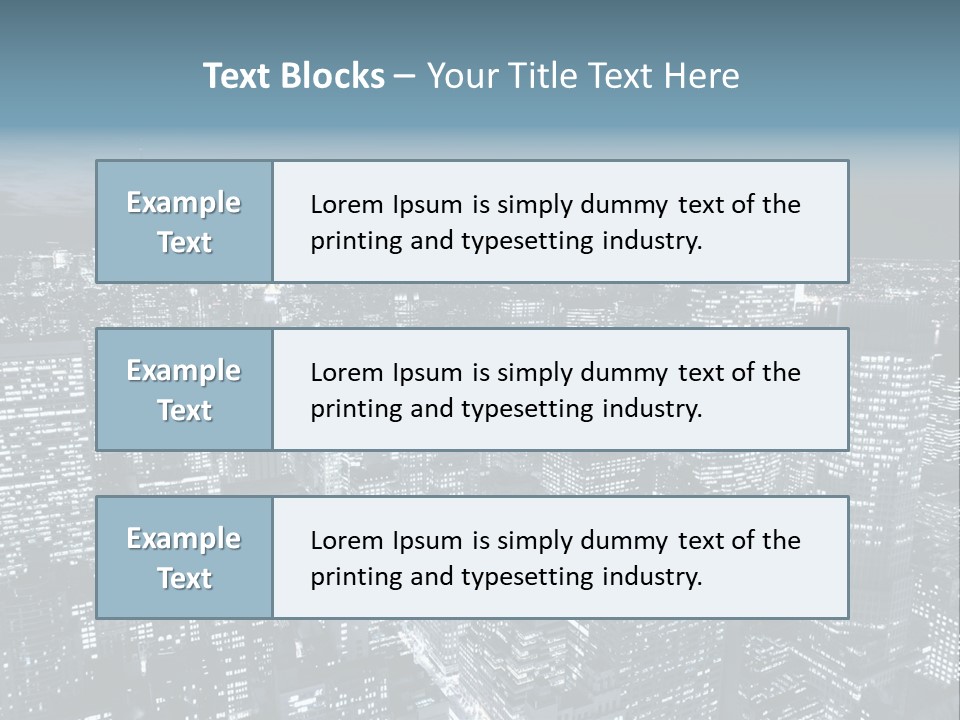 Toning Cloudy Skyline PowerPoint Template