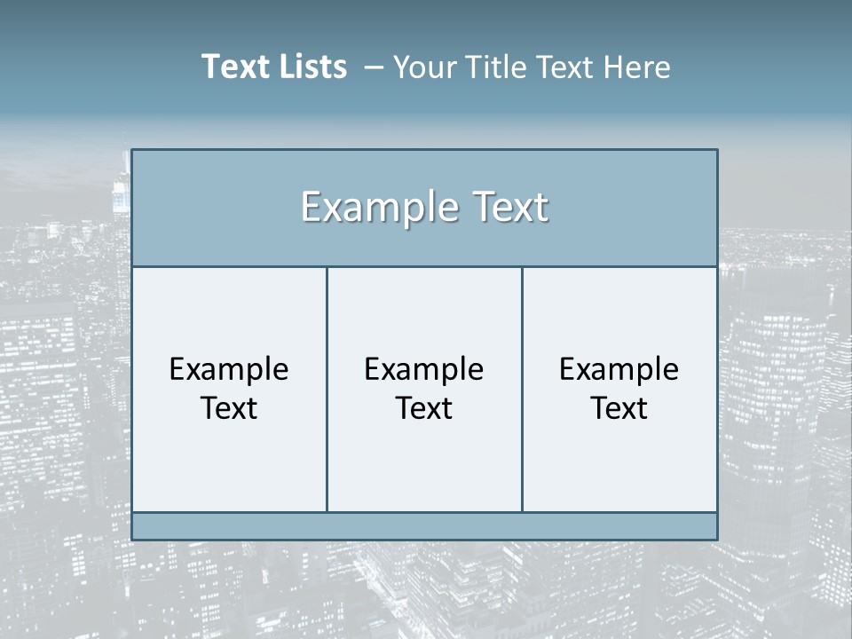 Toning Cloudy Skyline PowerPoint Template