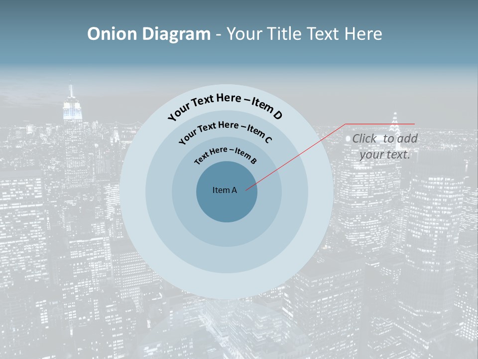 Toning Cloudy Skyline PowerPoint Template