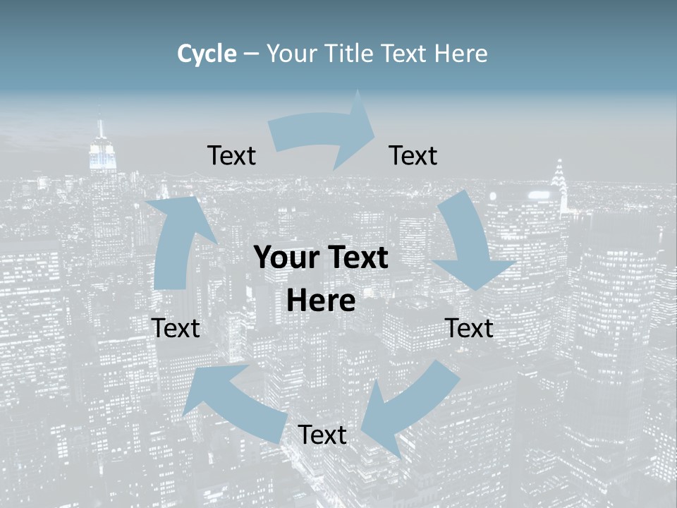 Toning Cloudy Skyline PowerPoint Template