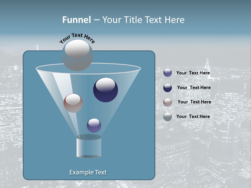 Toning Cloudy Skyline PowerPoint Template