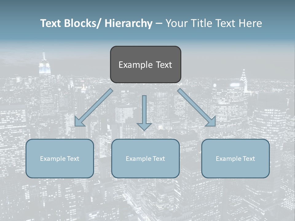 Toning Cloudy Skyline PowerPoint Template