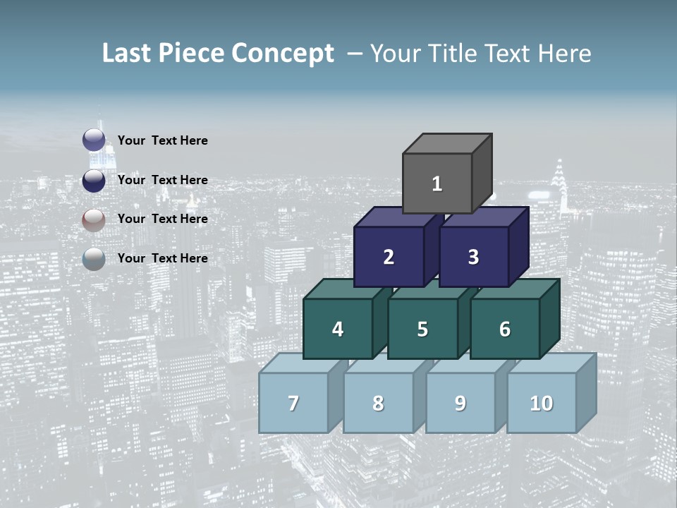 Toning Cloudy Skyline PowerPoint Template