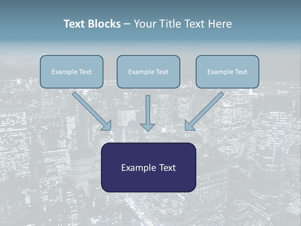 Toning Cloudy Skyline PowerPoint Template