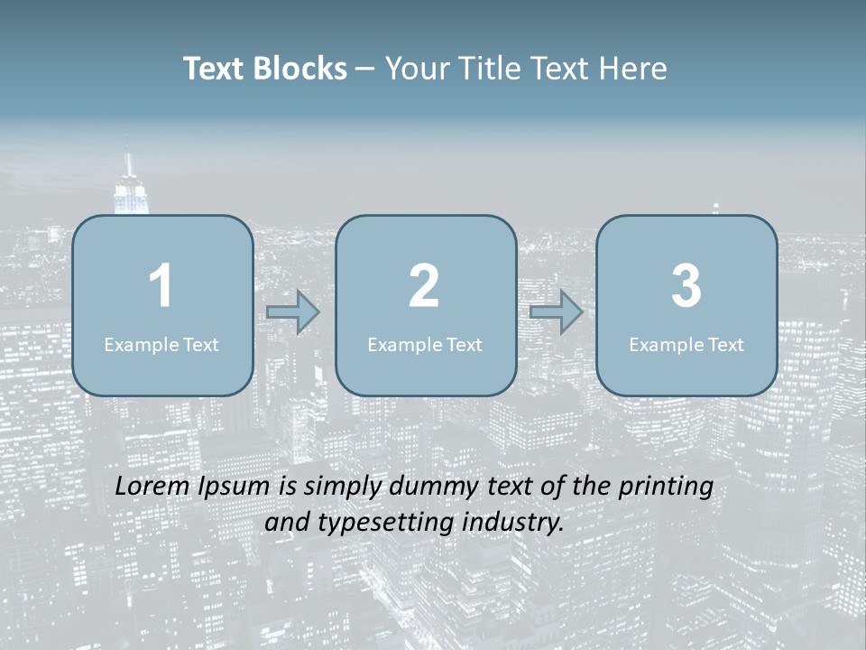 Toning Cloudy Skyline PowerPoint Template