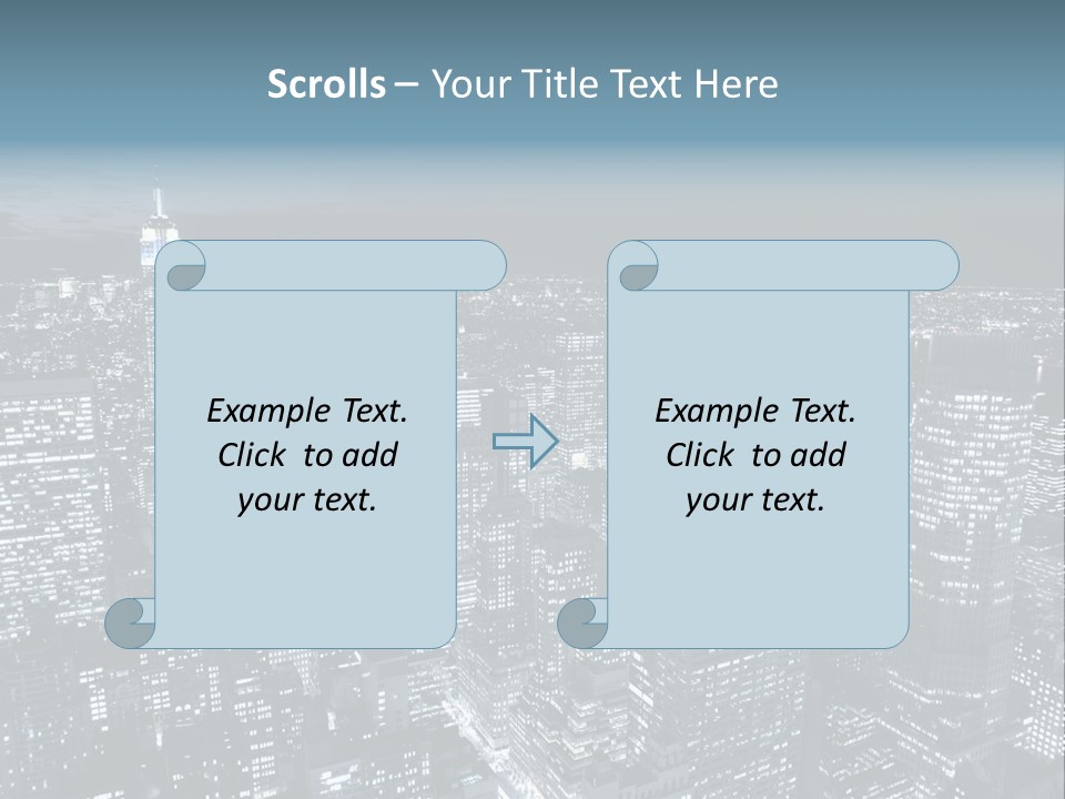 Toning Cloudy Skyline PowerPoint Template