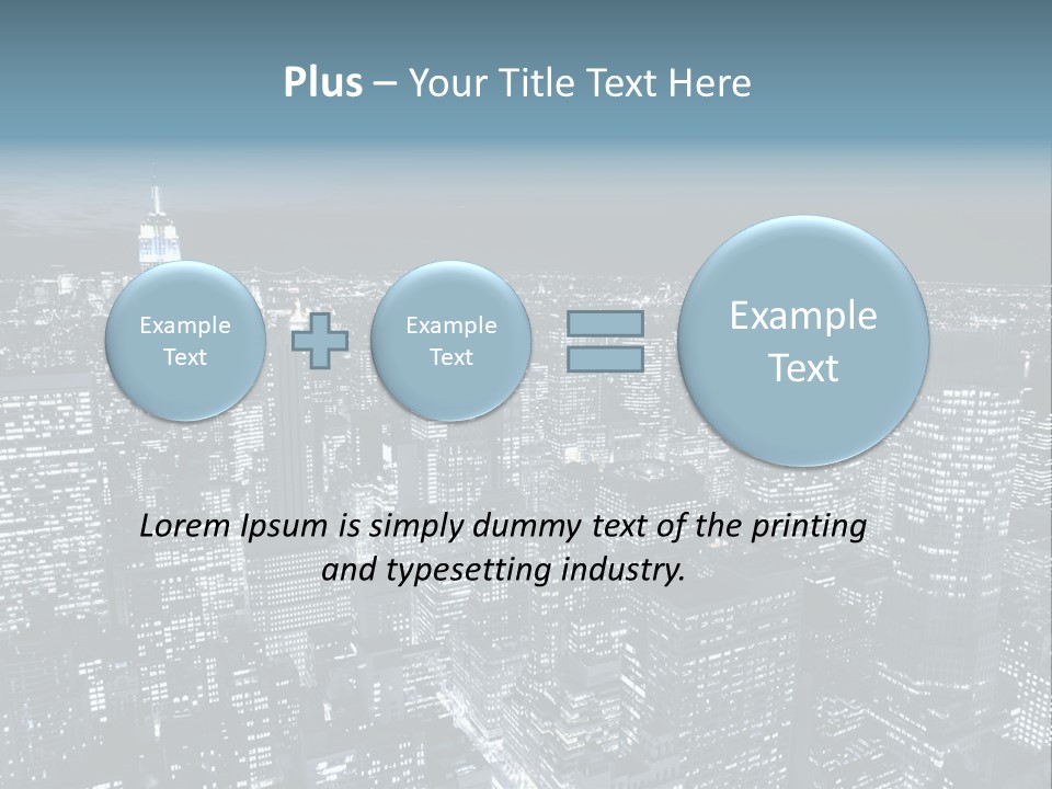 Toning Cloudy Skyline PowerPoint Template