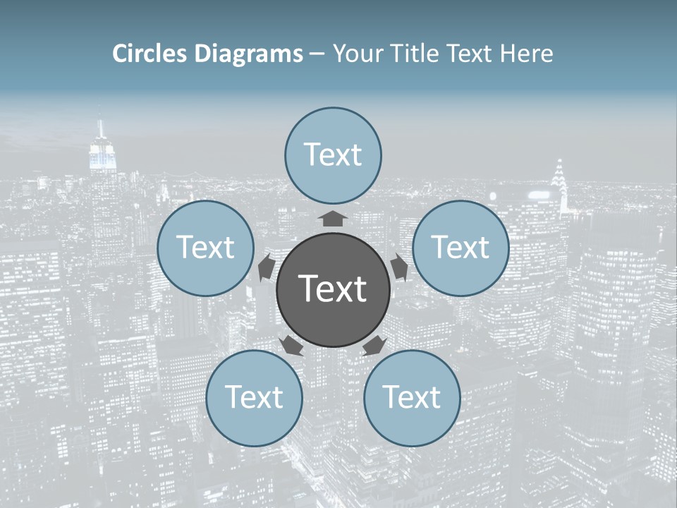 Toning Cloudy Skyline PowerPoint Template
