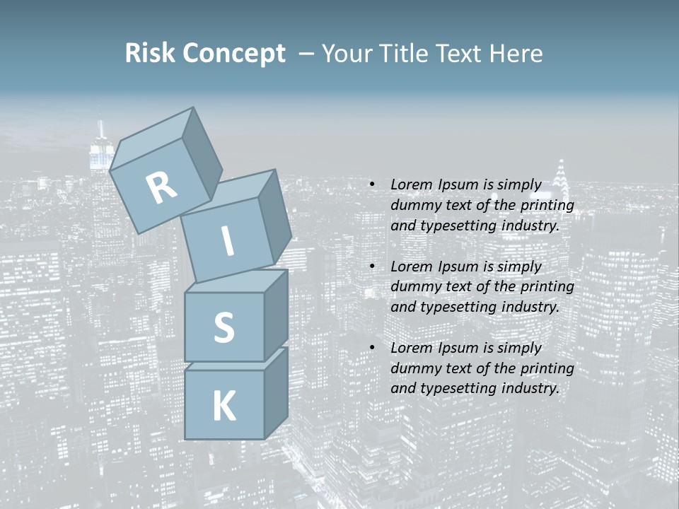 Toning Cloudy Skyline PowerPoint Template