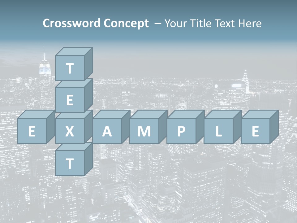 Toning Cloudy Skyline PowerPoint Template