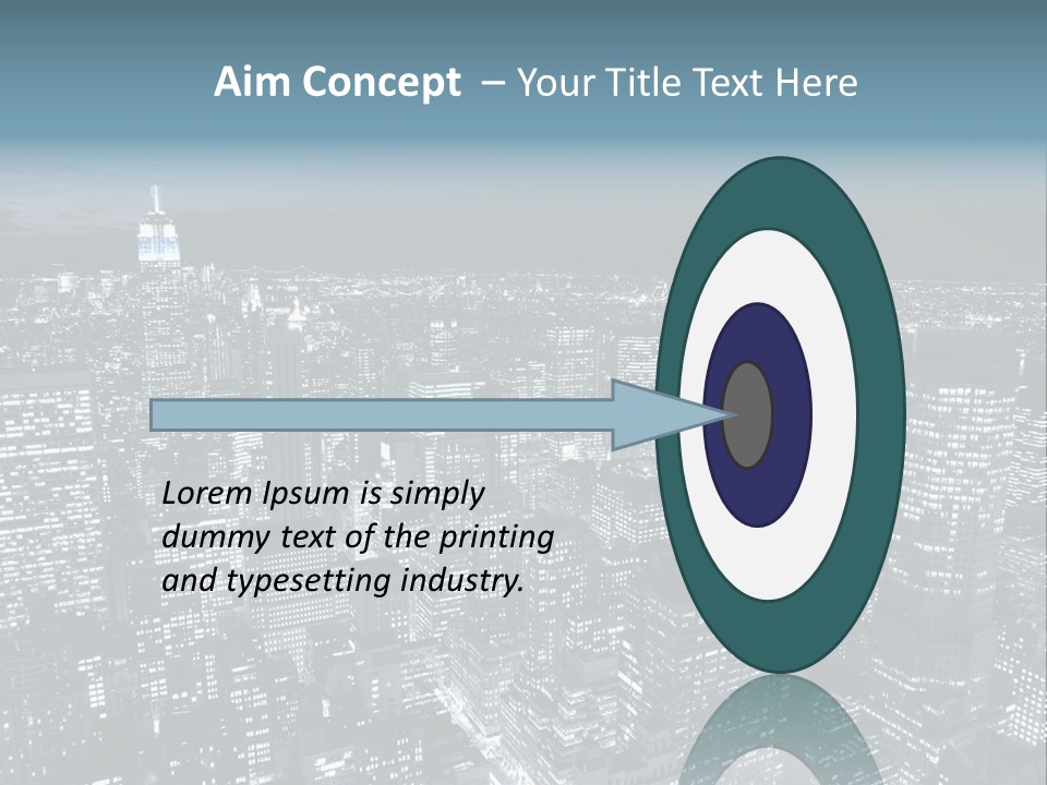 Toning Cloudy Skyline PowerPoint Template