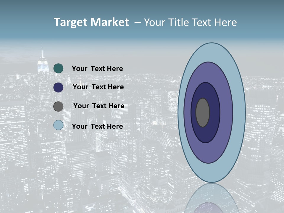 Toning Cloudy Skyline PowerPoint Template