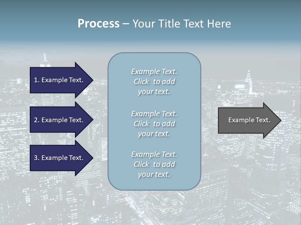 Toning Cloudy Skyline PowerPoint Template