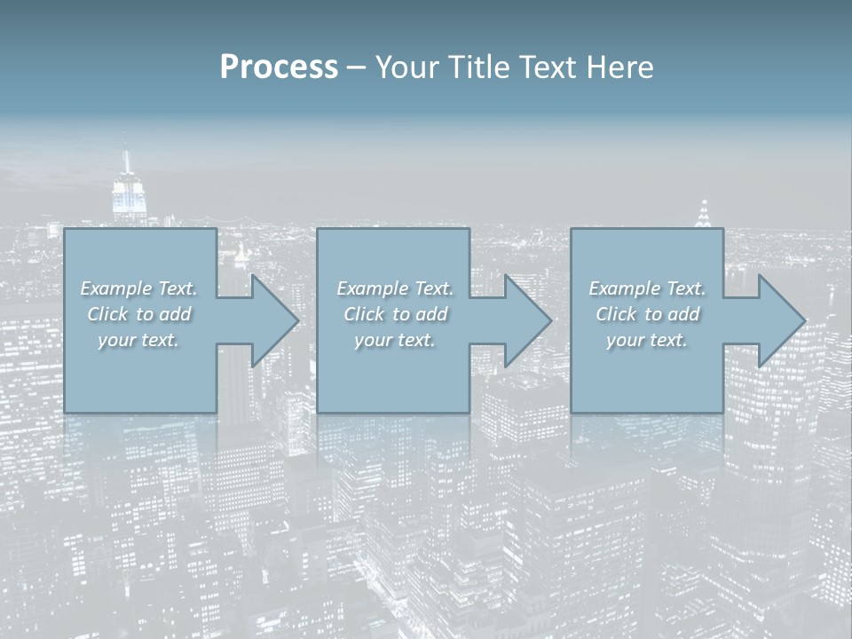 Toning Cloudy Skyline PowerPoint Template